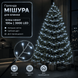 Світлодіодна гірлянда-нитка &laquo;Мішура&raquo; з флеш ефектом 20 м, 200 LED Холодний білий 423 фото 1